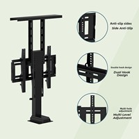 Support TV motorisé vertical sous le lit, support de télévision pour écrans de 32 à 80 pouces avec télécommande, support TV compact