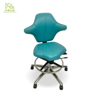 Tabouret médical ergonomique professionnel avec revêtement en cuir antibactérien et repose-pieds réglable pour hôpital, clinique, laboratoire