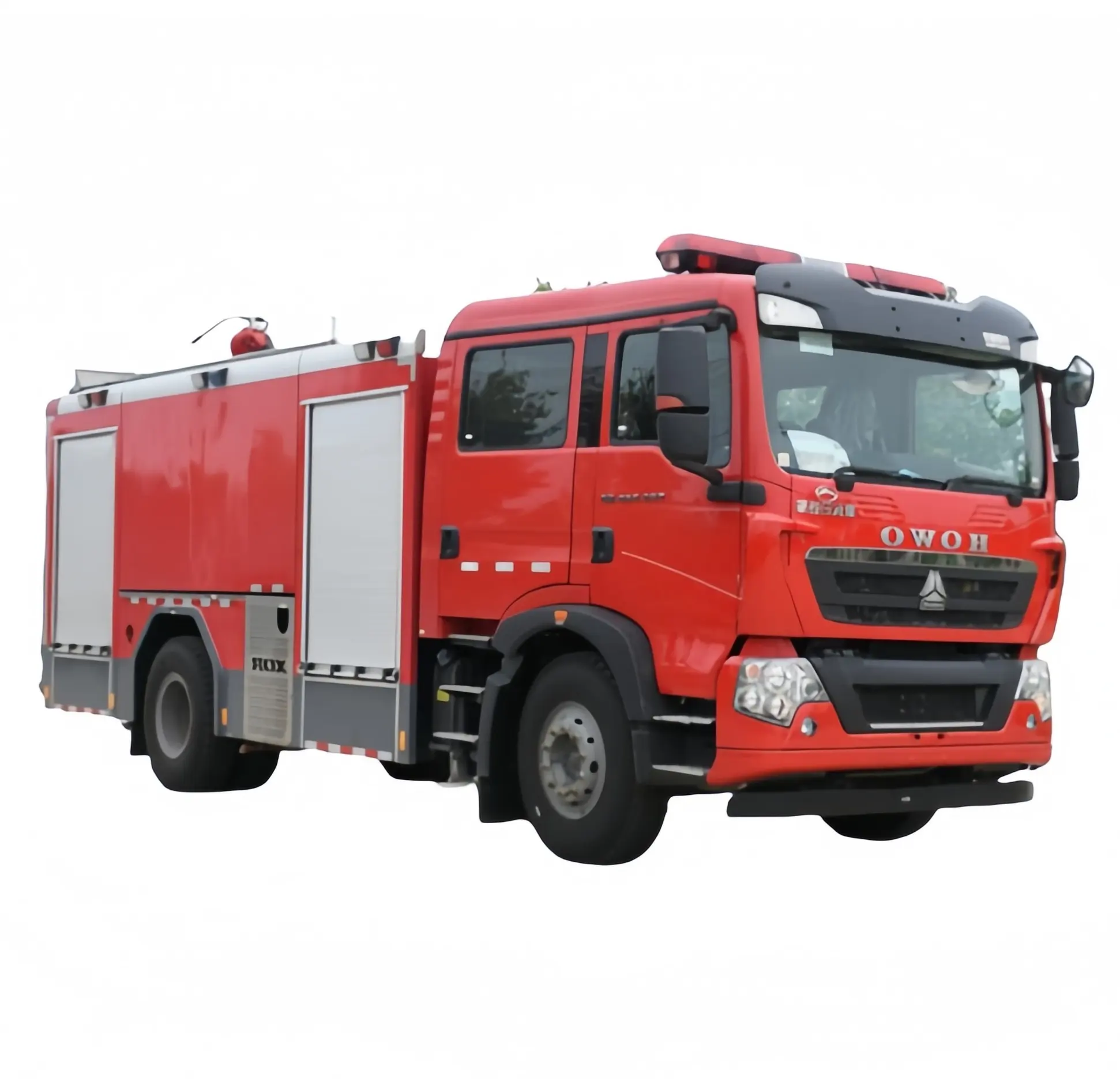 Sinotruk HOWO 4×2 6 Tonnen 8000-Liter-Wasser-Feuerwehr-Lkw 65-Meter-Hohe-Sprühdose Brandmotor
