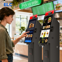 Kiosque de commande en libre-service avec écran tactile Android 24 pouces, terminal de paiement POS pour restaurant