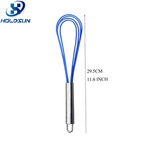 <span class=keywords><strong>Fouet</strong></span> de <span class=keywords><strong>cuisine</strong></span> en silicone flexible de qualité alimentaire à fil <span class=keywords><strong>plat</strong></span> avec manche en acier inoxydable Outils à œufs de taille parfaite - Product Image 2