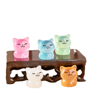 Figura Decorativa de Resina Ecológica con Temática Kawaii en <span class=keywords><strong>3D</strong></span>, Linda Gatita Luminosa de Dibujos Animados, Decoraciones de Graduación - Product Image 1