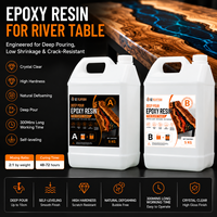Résine époxy 2:1 résistante aux UV, anti-jaunissement, écologique, pour tables de rivière, comptoirs de bar, travaux du bois, construction, revêtement transparent comme du cristal