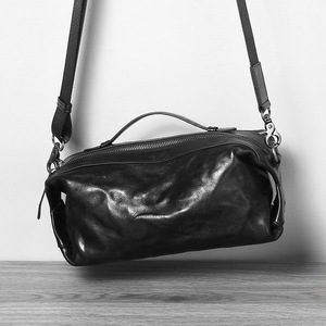 Men's Genuine Leather Crossbody <b>Bag</b> <b>Small</b> <b>Black</b> Business Casual Shoulder <b>Bag</b> - Product Image 3