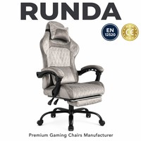 Chaise de bureau pivotante confortable de style exécutif, réglable en hauteur, à 360 degrés, pour café internet et gaming