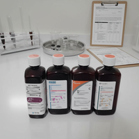 Bouteille en plastique Wardt de 16 oz (500 ml), bouteille Qgen, bouteille Avis avec étiquette autocollante pour sirop contre la toux