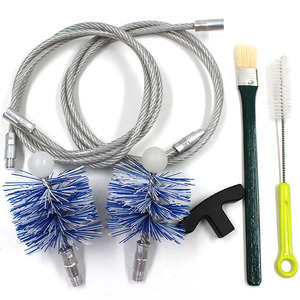 <span class=keywords><strong>Kit</strong></span> de brosse de balayage de cheminée en nylon 80mm pour le nettoyage des conduits de poêle à granulés de 3 mètres - Product Image 1