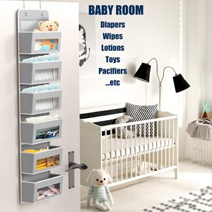 Organizzatore da Appendere Sopra la Porta <span class=keywords><strong>a</strong></span> 6 Livelli Personalizzato, Organizzatore e Contenitore Antiurto per Essenziali per Neonati - Product Image 4