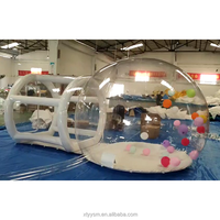 3m 4m ballon LED Transparent extérieur Air Log cabine maison Camping Transparent Igloo Dome Transparent bulle transparente tente gonflable