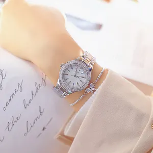 Jam tangan kuarsa wanita kualitas tinggi dengan Logo yang dapat disesuaikan buatan Tiongkok Montre A Quartz Pour Femme