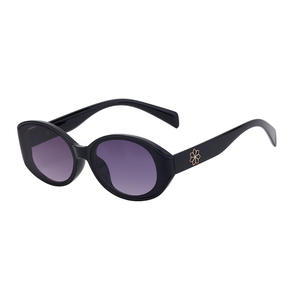 Lunettes de soleil à monture ovale noire pour femmes, Protection UV400, lentille en PC, Style Instagram, lunettes de soleil à la mode, pare-soleil de classe 2 - Product Image 5