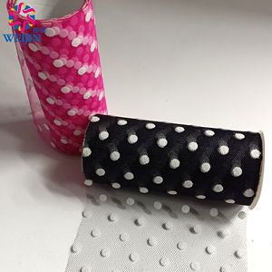 직조 과정 니트 원사 라운드 도트 얇은 명주 그물 롤 원단 원피스 부드러운 100% 폴리 에스테르 나일론 얇은 명주 그물 장식 원피스 발레 스커트 - Product Image 2