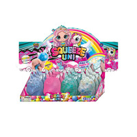 Jouet licorne anti-stress en TPR avec perles scintillantes, balle sensorielle à presser pour enfants, jouet de décompression