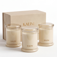 Vente en gros de pots à bougies en verre vides de luxe de 16 oz avec boîte pour le remplissage de cire parfumée, emballage cadeau, décoration de la maison