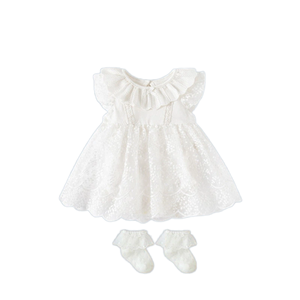 Ropa <span class=keywords><strong>de</strong></span> Bebé Luna Llena, Conjunto <span class=keywords><strong>de</strong></span> Verano <span class=keywords><strong>de</strong></span> Algodón y Elastano, Mameluco para Recién <span class=keywords><strong>Nacido</strong></span>, Vestido para Niña, Vestido para el Primer Cumpleaños, Vestido Fino y Dulce - Product Image 1