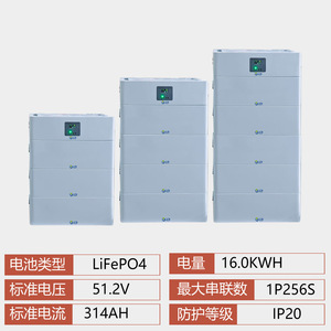 Shangwei All-In-One Stackable LiFePO4 Battery 256V Off Grid Solar Energy Storage System 32-256KWH - Product Image 5