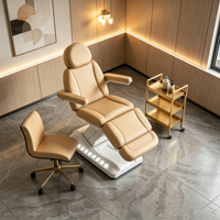 Table de massage électrique réglable de luxe pour salon de beauté et spa, lit de beauté commercial pour soins du visage