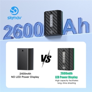 Pack de 2 batteries d'appareil photo 2600mAh pour Sony A7iii A7iv <span class=keywords><strong>A7C</strong></span> FX3 <span class=keywords><strong>A6600</strong></span> avec charge directe USB-C, indicateur LED, NP-FZ100 OEM - Product Image 2