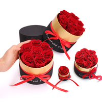 Remise d'usine Immortal Rose Box Haute Qualité Préservé Rose Box Cadeau Pour Le Retour Cadeaux Pour Le Réchauffement De La Maison Indien