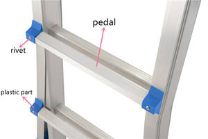 Certificat EN131 Petites échelles pliantes géantes en aluminium pliables extensibles portables en 4*4 étapes - Product Image 2