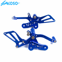 AKOSO CNC Repose-pieds en aluminium Rearset Motorcycle Driver Repose-pieds réglable Rearset pour Suzuki Hayabusa GSXR1300R Gen3 2021-2024