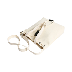 กระเป๋าสะพายข้างแบบเรียบง่ายทันสมัยกระเป๋าผู้หญิงกระเป๋าผ้าใบแบบรูดพร้อมโลโก้พิมพ์แบบกำหนดเอง - Product Image 4