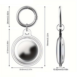 Étui de protection transparent pour AirTag housse de protection de traqueur de positionnement étanche pour Airtag 2 avec porte-clés Anti-perte - Product Image 2