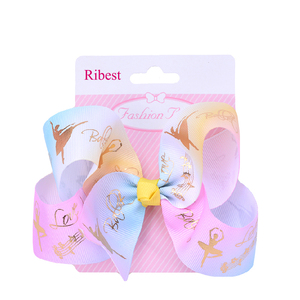 Fiocco del nastro del regalo su ordinazione all'ingrosso di Ribest per l'imballaggio del fiore della farfalla delle clip di capelli dei bambini - Product Image 4