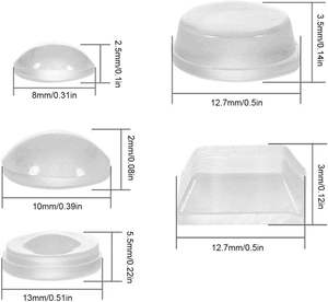 Tampons de porte d'armoire autocollants Tampons en silicone transparents en caoutchouc Tampons de porte d'armoire pour la <span class=keywords><strong>protection</strong></span> des murs Meubles de cuisine - Product Image 3