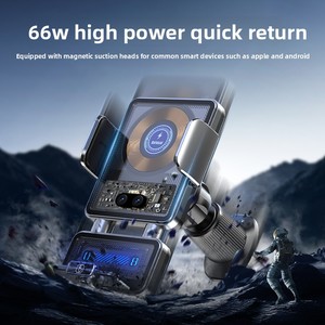 <span class=keywords><strong>Cargador</strong></span> de coche inalámbrico seguro de 66W con soporte de teléfono de montaje fijo estable y control táctil para teléfonos móviles y coches eléctricos - Product Image 5