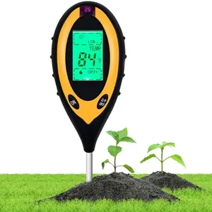 Testador de solo digital 4 em 1, sonda de planta digital com umidade, ph, luz, testador de solo de temperatura para plantas em vasos, jardins, gramados tr22