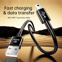 Câble USB Mini Biaze USB-A Mini USB 5 broches PVC USB2.0 Câble de charge et de synchronisation des données Conducteurs en cuivre pur pour appareil photo/GPS/MP3