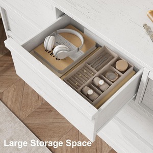 Cómoda Minimalista Blanca Personalizada con 7 Cajones, Amplio Gabinete <span class=keywords><strong>de</strong></span> Almacenamiento <span class=keywords><strong>de</strong></span> Madera para Dormitorio - Product Image 5