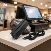 Lecteur-graveur de cartes à puce à bande magnétique et à puce IC (MSR) économique, sans SDK, très demandé pour les systèmes de point de vente (POS)