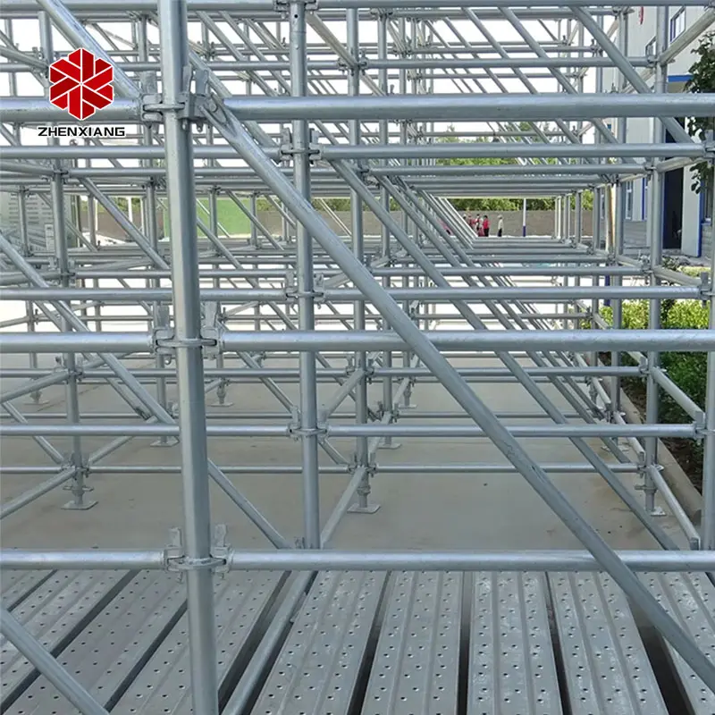 Zhenxiang masa pakai panjang aluminium ringlock jenis perancah perancah untuk konstruksi