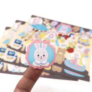 Personalizar los niños hoja de pegatinas coreano lindo Kawaii Animal A4 Pvc pegatinas Heet - Product Image 5