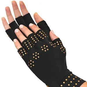 Sport Magnetic Compression Arthritis Gloves Wrist Brace Anti-Slip Fingerless Hand Care Gloves