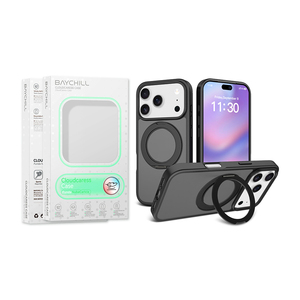 Étui de téléphone avec béquille rotative à 360° pour 12-18, <span class=keywords><strong>coque</strong></span> translucide au toucher doux en TPU + PC, charge magnétique sans fil, antichoc - Product Image 1