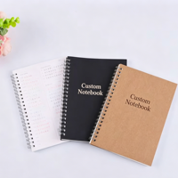 Carnet à spirales A4 en papier kraft avec logo personnalisé, carnet de voyage quotidien, agendas, planificateurs pour les étudiants
