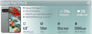 Nuevo Diseño Google 9 Pro con Google Tensor G4, Teléfono Inteligente Android 14, Pantalla de 6.8 Pulgadas, Batería de 5060 mAh, Cámaras Triples de 50MP, NFC - Product Image 6