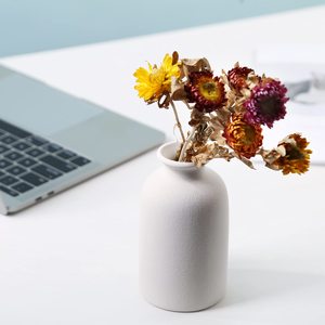Florero de cerámica esmerilada para decoración de escritorio, florero de cerámica gruesa, popular, estilo nórdico - Product Image 3