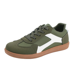 Nuevo estilo, gran venta al por mayor, logotipo personalizado, verde militar y rojo, zapatillas de entrenamiento del ejército alemán, zapatos de tabla con cordones, zapatos planos informales para mujer - Product Image 1