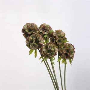 Flor Artificial de Seda Verde de Alta Calidad con Tallo Único y Vaina de Semillas de Scabiosa para Decoración del Hogar, Bodas y Arreglos Florales - Product Image 5