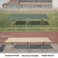 Tableau Tactique de Football Magnétique en Aluminium Pliant, Hauteur Réglable, Portable, Résistant à la Rouille, pour Extérieur et École