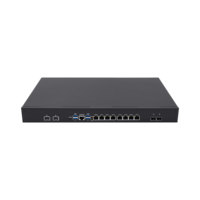 Serveur Pare-feu 1U pour Centre de Données, Routeur, 22 Cœurs Xeon E5 2699A V4, Débit de Ligne 100G, 2x100G SFP, 8x2.5G Ethernet, Passerelle avec 2 Alimentations