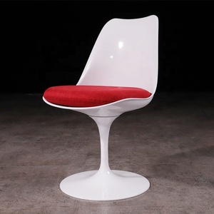 <span class=keywords><strong>Chaise</strong></span> pivotante Tulip sans dossier, rembourrage doux, pieds en fibre de verre et <span class=keywords><strong>fer</strong></span>, pivotante ronde, blanche, style antique, chaises de salle à manger - Product Image 6