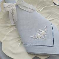 Lot de serviettes de table en lin de luxe lavables, personnalisables avec monogramme, pour invités de mariage