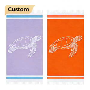 Toalla de Baño y Playa Peshtemal Turca 100% Algodón Puro, Secado Rápido, Diseño Jacquard Personalizado, Suave, Sin Arena, Lujo para el Hogar en Verano - Product Image 1
