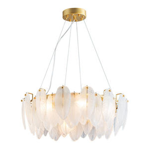Lustre en verre de style français chambre design moderne suspension en verre simple nordique minimaliste - Product Image 6