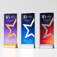 Trophée en métal et cristal personnalisé, récompense pour employé de l'année, réunion annuelle, commémoratif, haut de gamme, créatif, poli